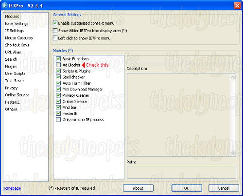 Module options