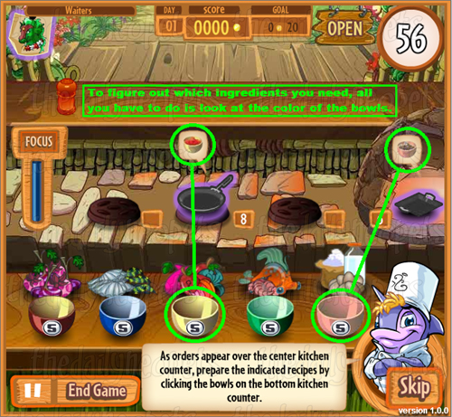 Flotsam Chef: I make this look easy! Matching ingredients with their correct pans